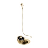 Booth & Co. Axbridge Brushed Brass/Black Plug & Chain Basin Waste